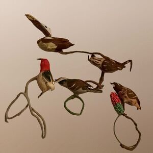 Mini Crafting Birds Decorations, Floral Bouquet, Wreaths, Cards .5”  A14